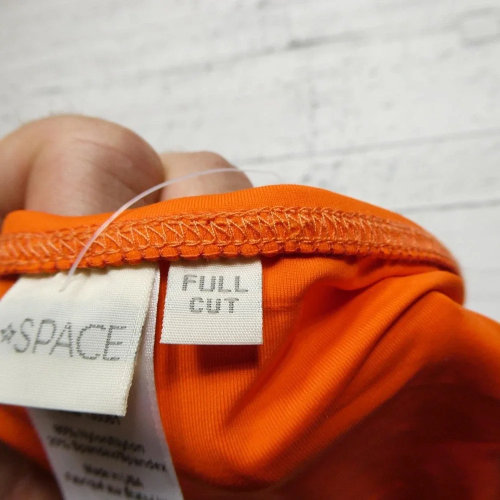 L‎ Space Rosemary Bikini Bottom Womens Large Orange Poppy Full Cut Swim USA
